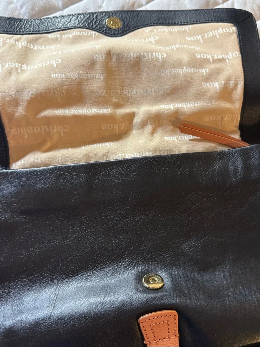NWT Christopher Kon Black Genuine Leather Slouch Hobo Shoulder Bag Braided Strap
